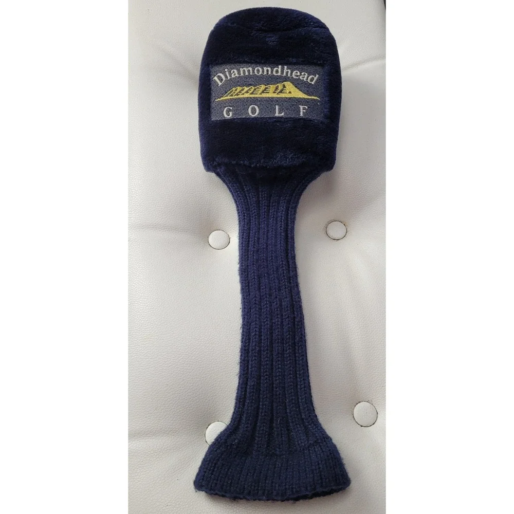 Vintage Golf Driver Cover 3 Wood Diamondhead Club Headcover Navy Blue Plush